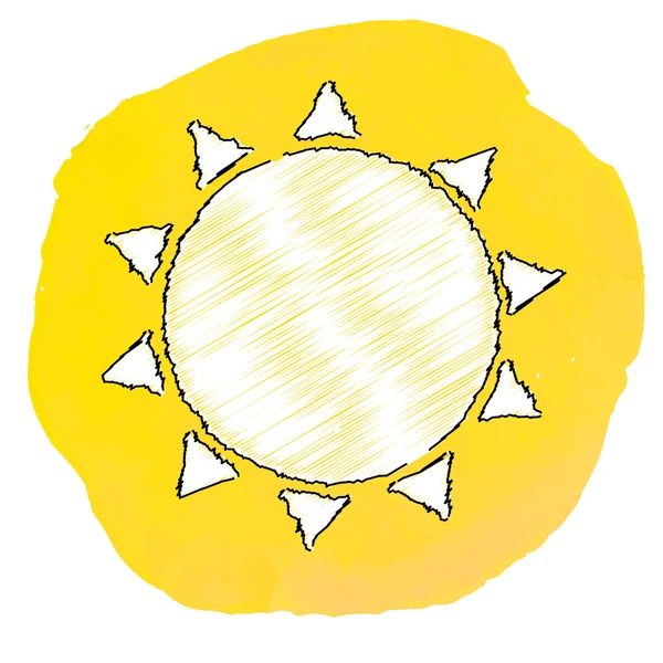 Sol, ilustración vectorial — Vector de stock