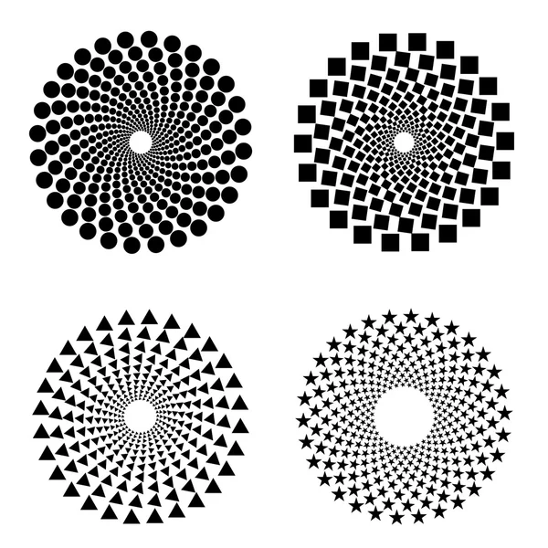 Набір абстрактних напівтонових тла. Векторні ілюстрації — стоковий вектор