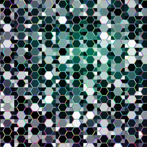 Enkel färgglad bakgrund bestående av hexagoner — Stock vektor