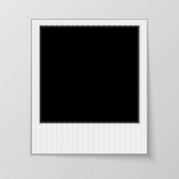 Marco de fotos en blanco aislado sobre fondo blanco. Ilustración vectorial. Realista. Cara lateral . — Vector de stock