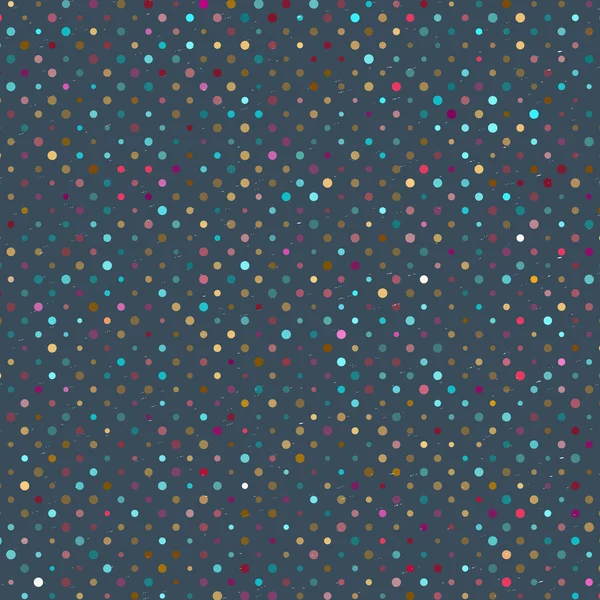 Polka Dot Old Scratch Pattern. Fond vectoriel style rétro — Image vectorielle