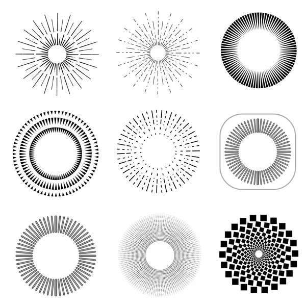 Monochromatický geometrické vinobraní štítky — Stockový vektor