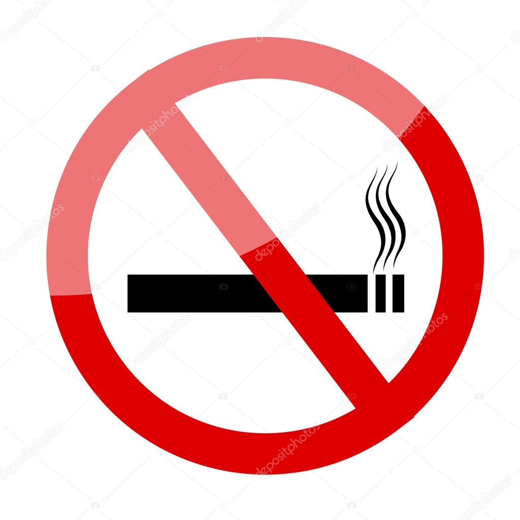 No smoking sign. Smoking prohibited symbol isolated on white background