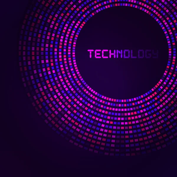 Rodada de tecnologia violeta para o seu modelo de logotipo. Pode ser usado para apresentação de negócios . —  Vetores de Stock