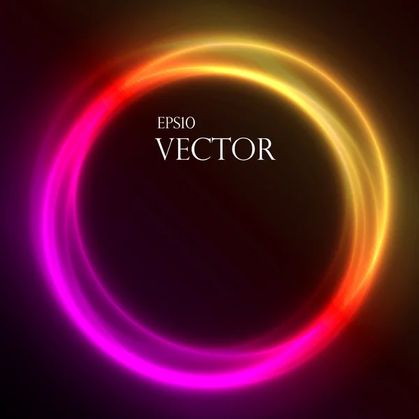 Colorful Glowing Rings  vector eps10 abstract background — Stock Vector