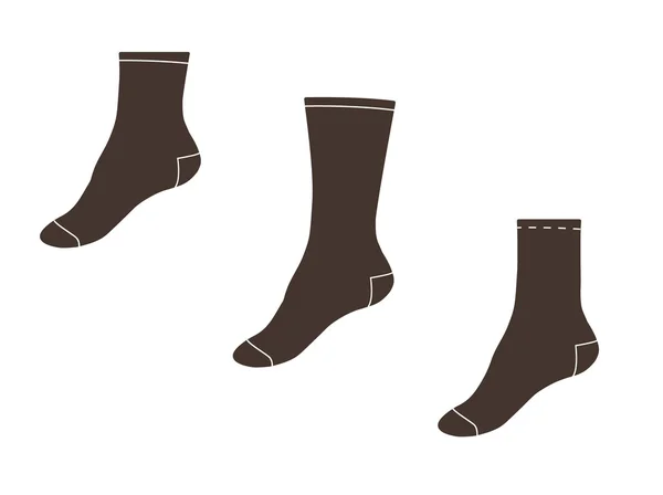 Ilustración vectorial. Conjunto de calcetines . — Vector de stock