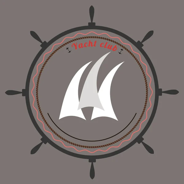 Logo dello yacht club vettoriale — Vettoriale Stock