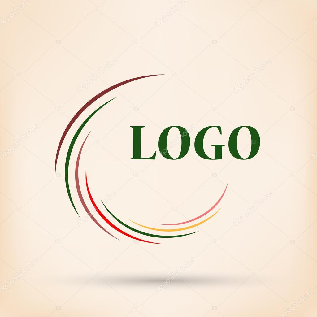 Abstract colorful rainbow  swirly illustration, logo design