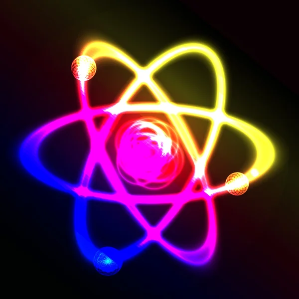 Λάμπει atom διάνυσμα σύστημα — Διανυσματικό Αρχείο