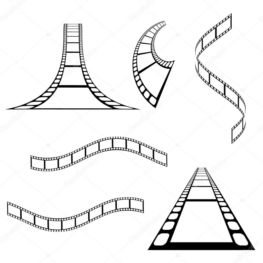 Vector film strip background collection