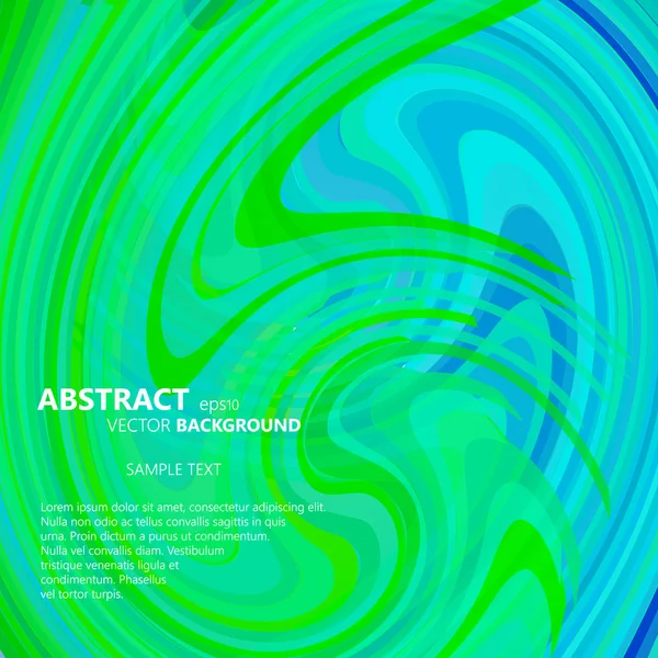 Abstract green and blue swirl — Stock Vector