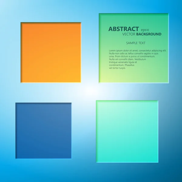 Fond abstrait de boîtes de couleur. Modèle pour un texte — Image vectorielle