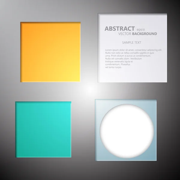 Fondo abstracto de las cajas de color. Plantilla para un texto — Vector de stock