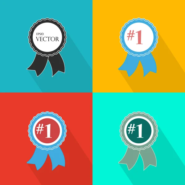Set of medal icons — Stock Vector