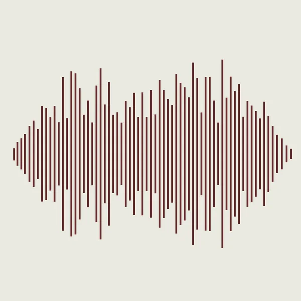 Vektorns ljudvågor inställda. Ljudutjämningsteknik, pulsmusik. Vektorillustration — Stock vektor