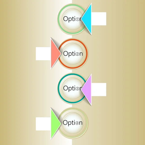 Diseño de infografía de círculos numerados de luz abstracta con su texto y fondo de luz La ilustración vectorial Eps 10 se puede usar para el diseño del flujo de trabajo, diagrama, gráfico, opciones de números, diseño web . — Vector de stock