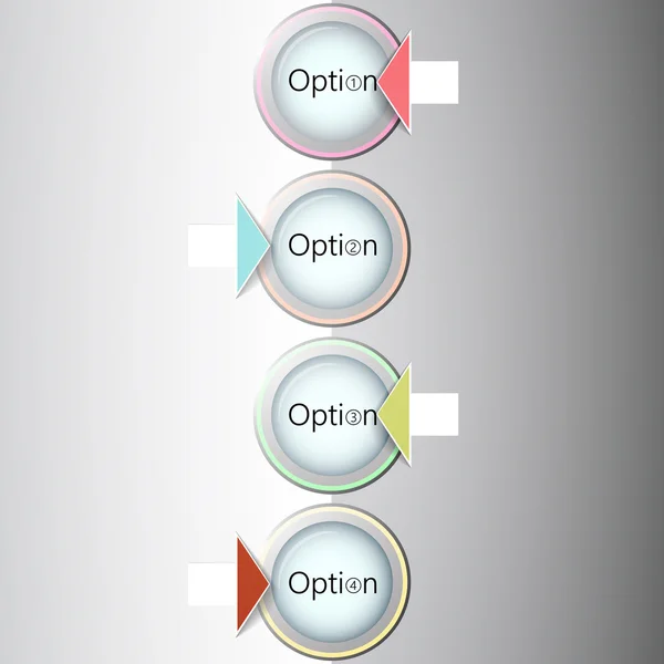 Abstrakta ljus numrerade cirklar infographic design med din text och ljus bakgrund EPS-10 vektor illustration kan användas för arbetsflöde layout, diagram, diagram, antal alternativ, webbdesign. — Stock vektor