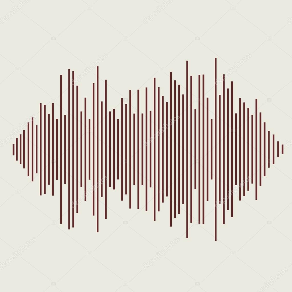 Vector sound waves set. Audio equalizer technology, pulse musical. Vector illustration