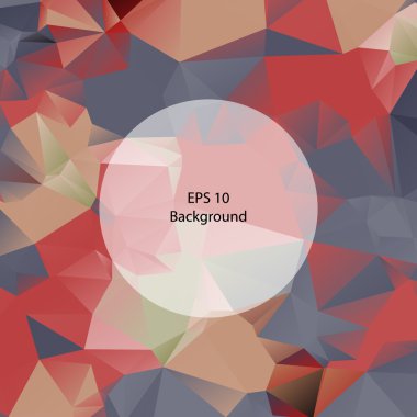 Vintage renk vektör arka plan üçgenler ile. Metin için merkezi ile çemberde.