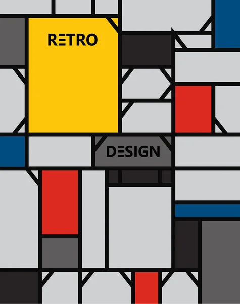 Geometrik soyut desen de stijl sanat — Stok Vektör