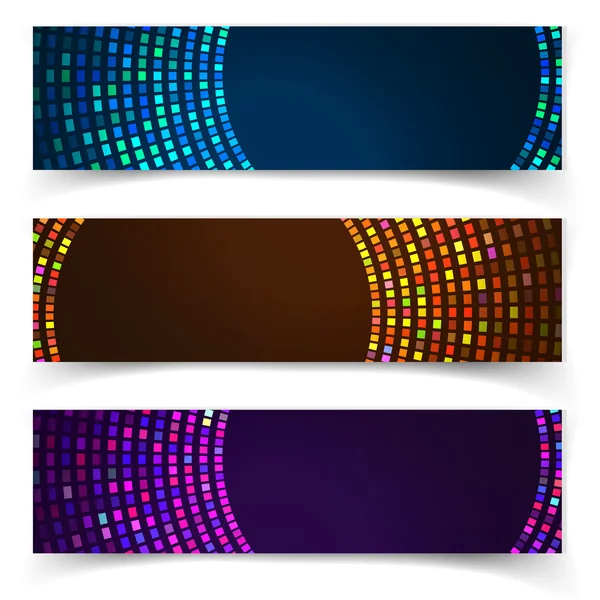 Abstract blue colorful website header or banner set vector — Stock Vector