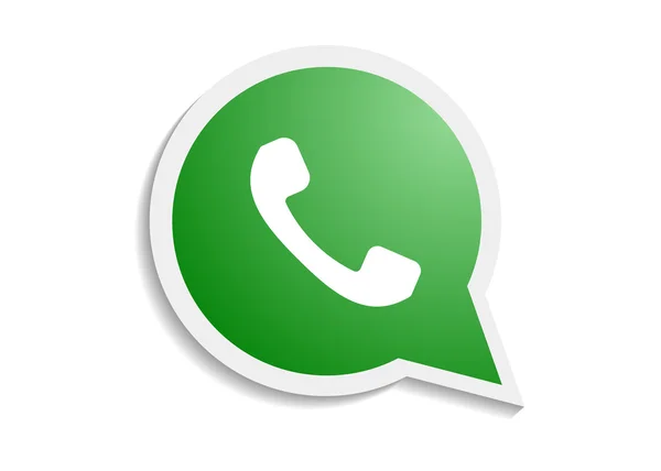 Зеленый телефон в иконке речевого пузыря — стоковый вектор