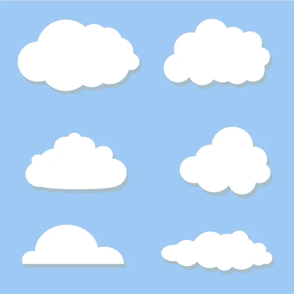 雲コレクションのベクトル図. — ストックベクタ