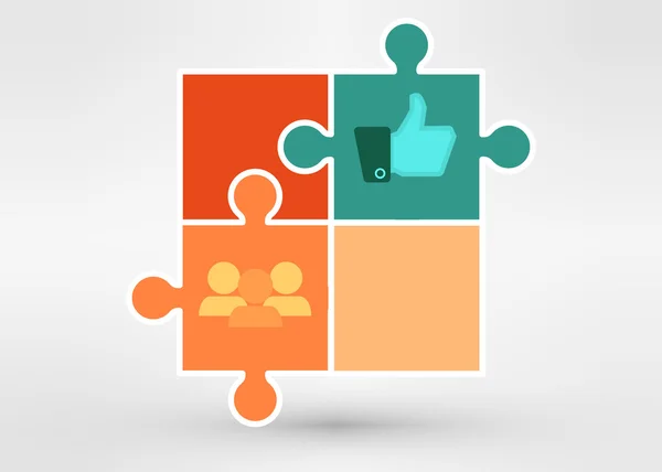 Modernes Präsentationsdiagramm mit Geschäftsleuten und Sprechblase — Stockvektor