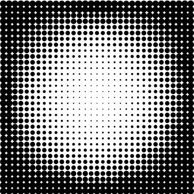 noktalı resim arka plan. Yarı ton nokta çerçeve. Soyut vektör çizim.