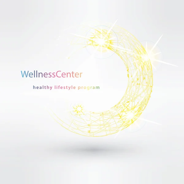 Wellness salonu logo design vektor šablona. — Stockový vektor