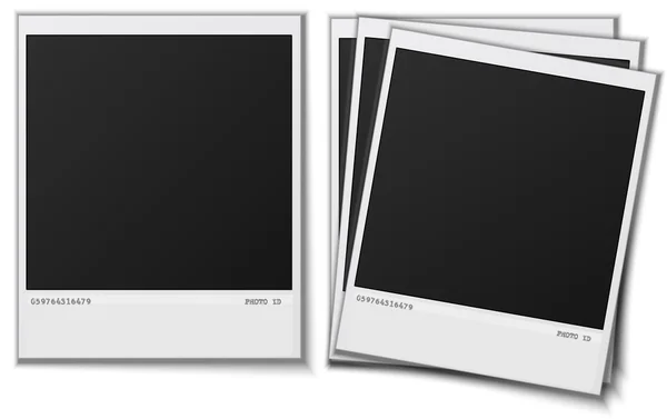 Set Polaroid photo frames on white background.Vector. — Stock Vector
