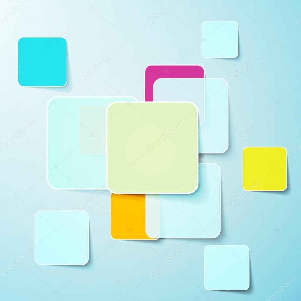 Abstract background of color boxes. Template for a text