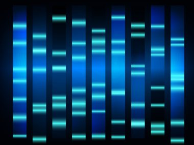 siyah arka plan ile renkli tıbbi dna sonuçları