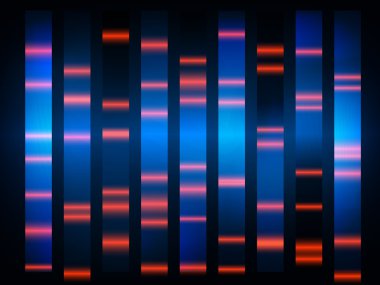 siyah arka plan ile renkli tıbbi dna sonuçları