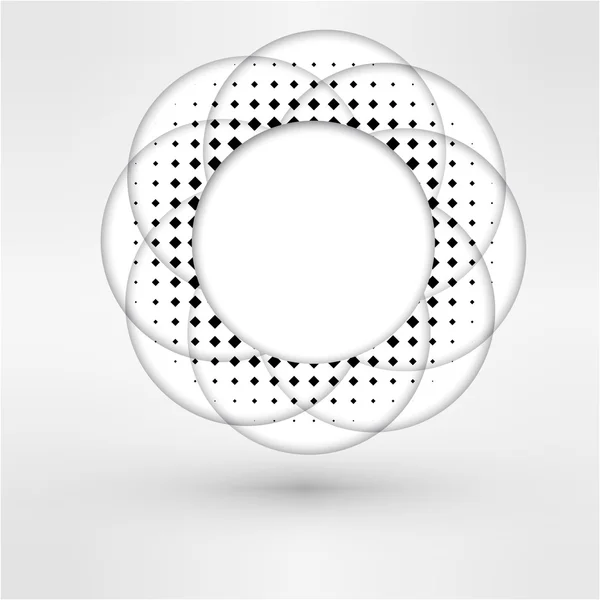 Circle halftone vector element for your design. Technology circle with place for text. — Stock Vector