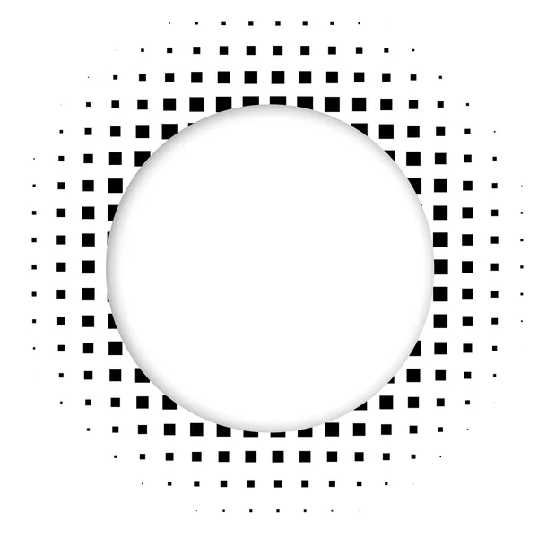 Circle halftone vektori elementti oman suunnittelun. Tekniikka ympyrä paikka tekstiä . — vektorikuva