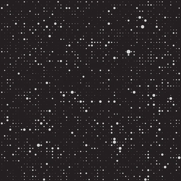 Halftone rounds. Stylized stars in the night sky. Background seamless texture. Vector illustration. — Stock Vector