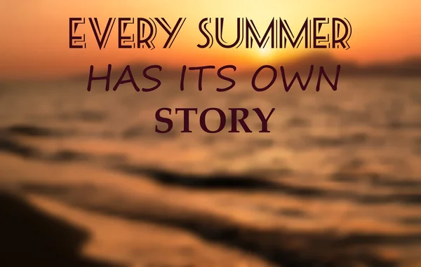 Indah digambar huruf setiap musim panas memiliki cerita sendiri - Stok Vektor
