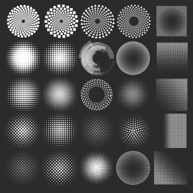 Vektör yarı tonlar dünya kümesi