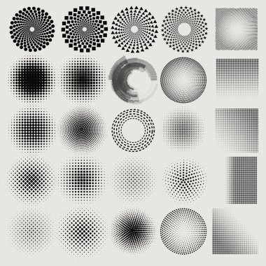 Vektör yarı tonlar dünya kümesi