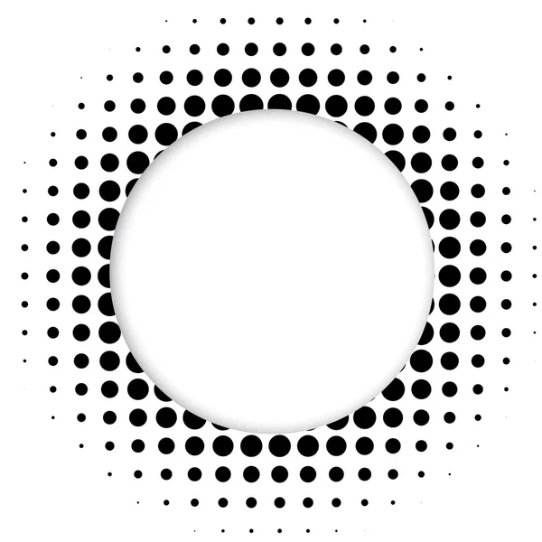 Punto medio tono círculo. Ilustración vectorial — Archivo Imágenes Vectoriales