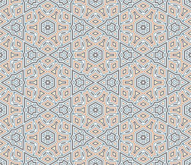 Soyut fantezi ince çizgi altıgen, üçgen geometrik dikişsiz desen. Yaratıcı mozaik, fayans arkaplanı.