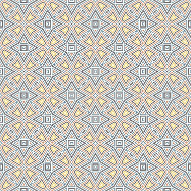 Soyut fantezi ince çizgi altıgen, üçgen geometrik dikişsiz desen. Yaratıcı mozaik, fayans arkaplanı.