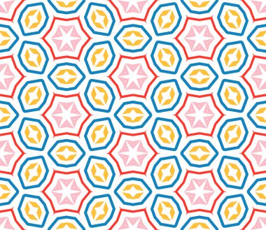 Soyut fantezi ince çizgi altıgen, üçgen geometrik dikişsiz desen. Yaratıcı mozaik, fayans arkaplanı.