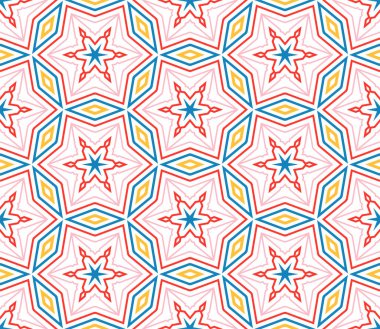 Soyut fantezi ince çizgi altıgen, üçgen geometrik dikişsiz desen. Yaratıcı mozaik, fayans arkaplanı.