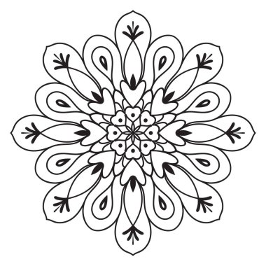 Mandala çiçeğiyle soyut, pürüzsüz desen. Mozaik, fayans. Çiçek arka planı.