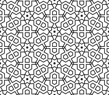 Soyut fantezi ince çizgi altıgen, üçgen geometrik dikişsiz desen. Yaratıcı mozaik, fayans arkaplanı.