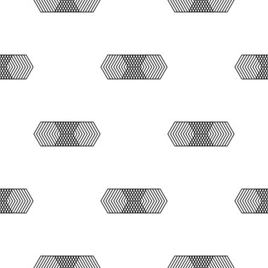 Soyut fantezi çizgili altıgen geometrik dikişsiz desen. Yaratıcı mozaik, fayans arkaplanı.