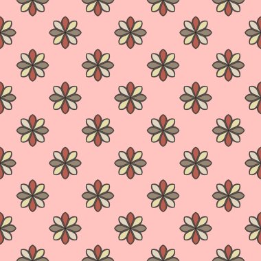 Mandala çiçeğiyle soyut, pürüzsüz desen. Mozaik, fayans, benek. Çiçek arka planı.