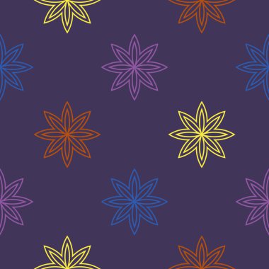 Mandala çiçeğiyle soyut, pürüzsüz desen. Mozaik, fayans, benek. Çiçek arka planı.